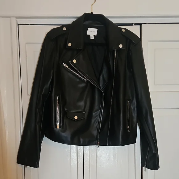 Nine West Size XL Black Faux Leather Jacket - Picture 2 of 10